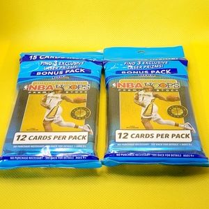 2 Lot Pack NBA Premium Stock NBA Hoops 2019 basketball trading cards